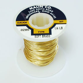 21 gauge, 1/4 lb, soft brass wire